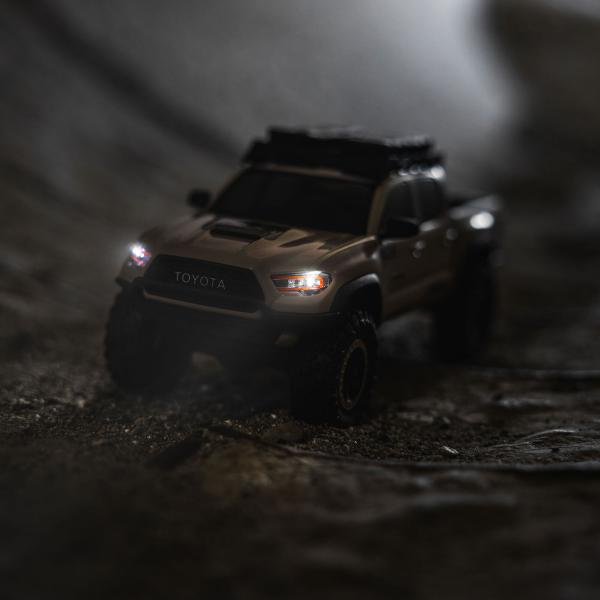 Axial 1/30 SCX30 Toyota Tacoma TRD Pro Overland Edition 4X4 RTR Brushed Rock Crawler (Battery & Charger Included), Tan