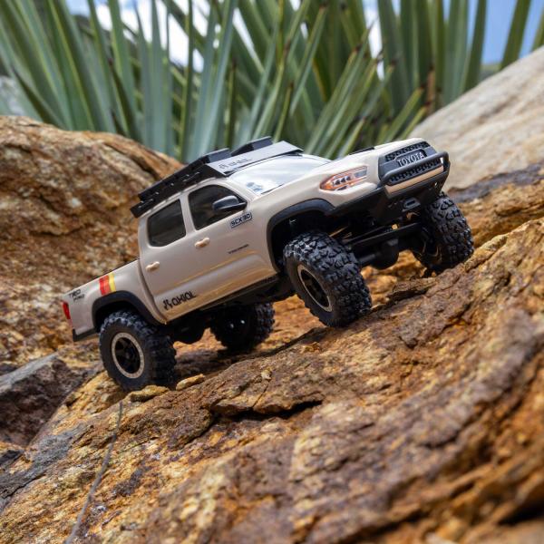 Axial 1/30 SCX30 Toyota Tacoma TRD Pro Overland Edition 4X4 RTR Brushed Rock Crawler (Battery & Charger Included), Tan