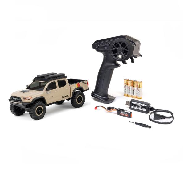 Axial 1/30 SCX30 Toyota Tacoma TRD Pro Overland Edition 4X4 RTR Brushed Rock Crawler (Battery & Charger Included), Tan