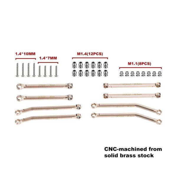 MESSING LINK-SET GPM FÜR AXIAL 1/30 SCX30 BRONCO, WRANGLER, K10