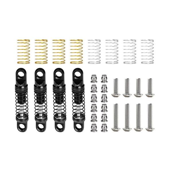 NEU DÄMPFER-SET 26MM EINSTELLBAR SCHWARZ GPM AXIAL 1/30 SCX30 FORD BRONCO/JEEP WRANGLER