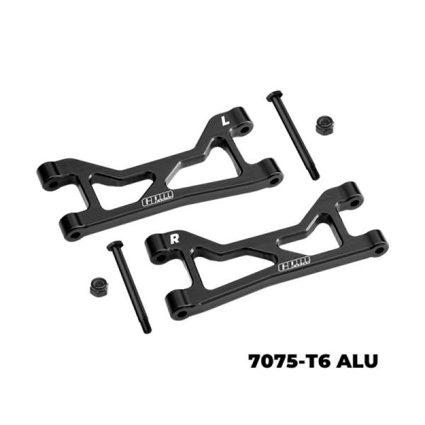 Alu Querlenker hinten oben schwarz (2) GPM TRX Mini XRT
