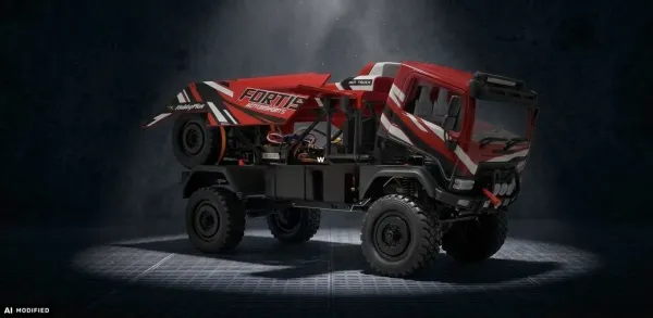 Hobby Plus 1:18 "DKR-4 Fortis" Rally Truck brushed RTR - Red
