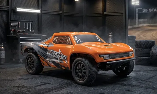 HOBBY PLUS RC 2WD SHORT COURSE TRUCK "SPECK-SCT" 1/24 BRUSHLESS RTR ORANGE