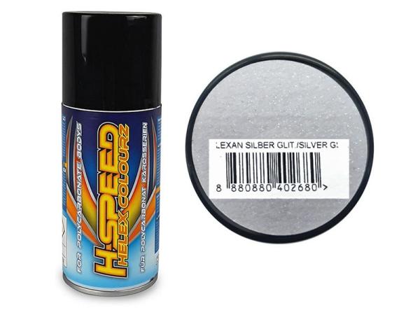 LEXAN SPRAY SILBER GLITZERND / SILVER GLITTER 150ML H-SPEED NP126