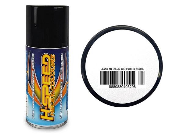 LEXAN SPRAY METALLIC WEISS / WHITE 150ML H-SPEED NP126