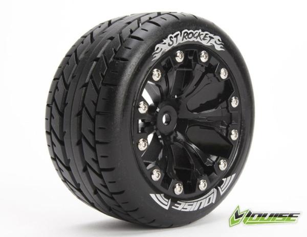 ST-Rocket soft auf 2.8 Felge schwarz 12mm (1/2-Offset) (2) LOUISE 1/10 Stadium Truck - Rustler usw.
