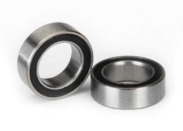KUGELLAGER 5X8X2.5MM MIT GUMMIDICHTUNG SCHWARZ (2) TRAXXAS BANDIT, RUSTLER, SLASH, STAMP., HOSS, 4TEC 2&3.0