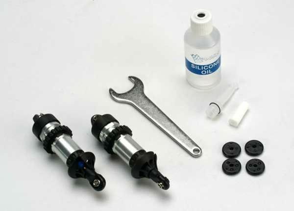 GTR DÄMPFER ALUMINIUM SILBER (2) TRAXXAS REVO 3.3, E-REVO 2.0, JATO, XO-1