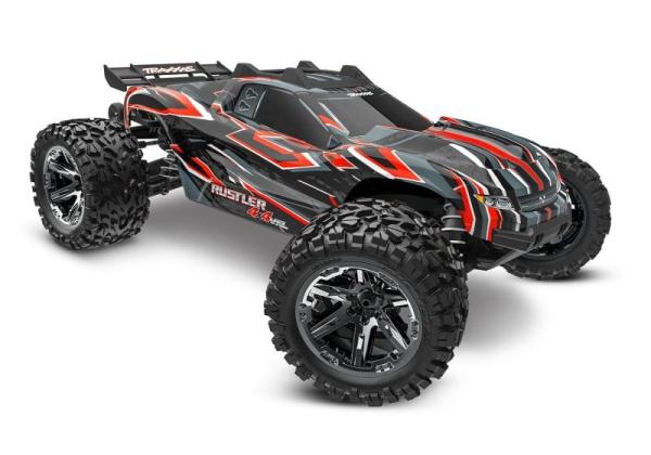 TRAXXAS Rustler 4x4 VXL HD rot 1/10 Stadium-Truck RTR Brushless, ohne Akku und Ladegerät