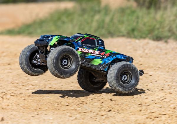 NEU TRAXXAS STAMPEDE 1/10 4X4 STADIUM-TRUCK GRÜN RTR VX3 BRUSHLESS, HD