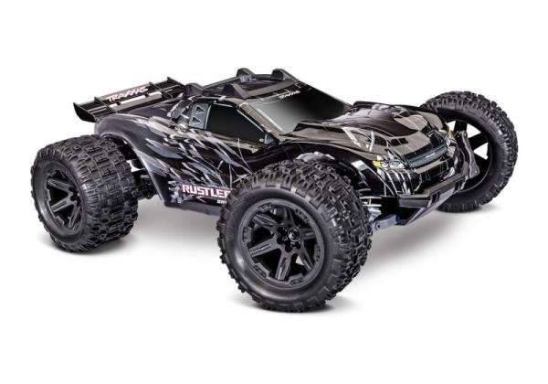 NEU TRAXXAS RUSTLER 1/10 4X4 STADIUM-TRUCK SCHWARZ RTR VX3 BRUSHLESS, HD