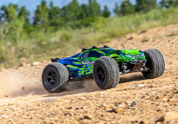 TRAXXAS RUSTLER 1/10 4X4 STADIUM-TRUCK GRÜN RTR VX3 BRUSHLESS, HD