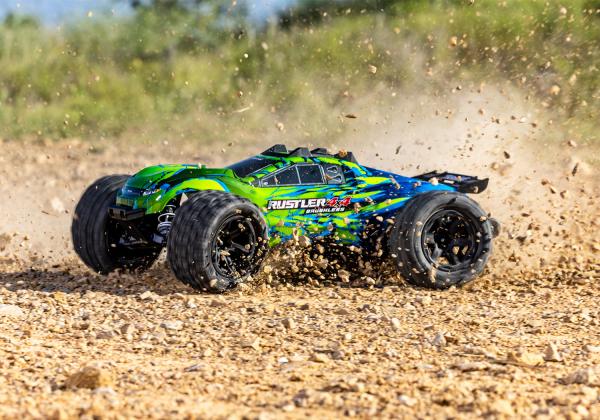 TRAXXAS RUSTLER 1/10 4X4 STADIUM-TRUCK GRÜN RTR VX3 BRUSHLESS, HD