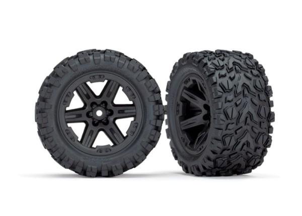 Talon EXT Reifen auf RXT 2.8 Felgen schwarz (2) TRAXXAS Rustler 2WD vorne/4x4 v/h (TSM rated)