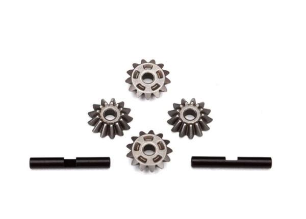 DIFFERENTIAL ZAHNRAD-SET MIT WELLE (4) TRAXXAS 4X4&VXL RUSTLER, SLASH, STAMPEDE, HOSS, DRAG SLASH