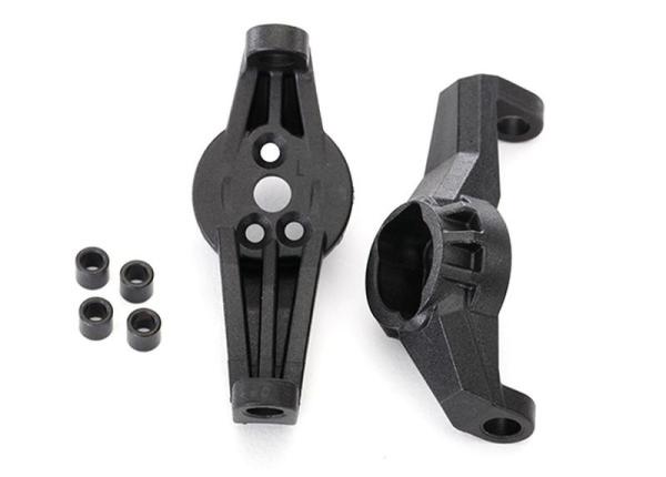 PORTAL C-HUB SCHWARZ L/R, MIT STAHLBUCHSEN (4) TRAXXAS TRX-4&6