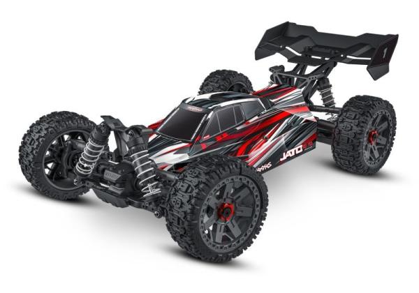 TRAXXAS JATO 4X4 BL-2S BRUSHLESS ROT NP825 HD-TEILE, OHNE AKKU/LADER