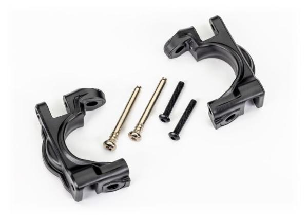 EXTREME HEAVY DUTY C-HUBS SCHWARZ L/R MIT KLEINTEILE TRAXXAS 4X4 HOSS, RUSTLER, SLASH (FÜR TRX9080 KIT)
