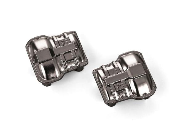 DIFFERENTIAL-ABDECKUNG V/H SCHWARZ-CHROM TRAXXAS TRX-4M