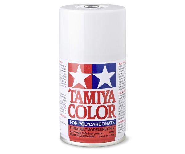Tamiya PS Farbspray PS-1 Weiß Polycarbonat Inhalt: 100 ml