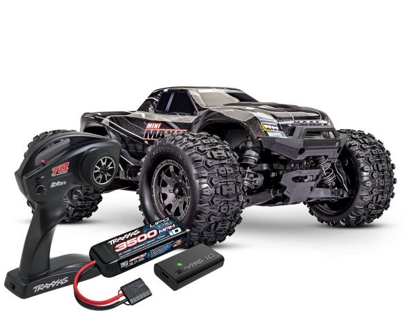 TRAXXAS MINI-MAXX 4WD SCHWARZ BL-2S BRUSHLESS, HD-TEILE, MIT AKKU/LADER