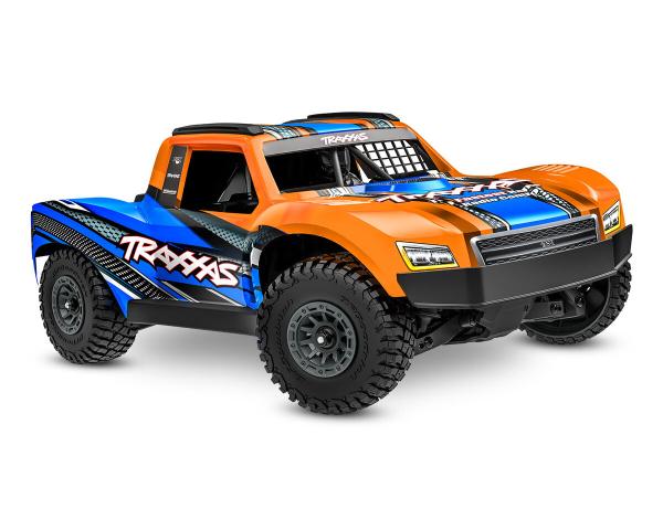 TRAXXAS MINI-SLASH BL-2S 4X4 ORANGE 1/16 SHORT COURSE RTR BRUSHLESS, HD-TEILE, MIT 2S LIPO/LADER BULK-PROMO