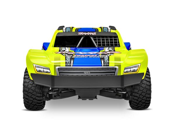 TRAXXAS MINI-SLASH BL-2S 4X4 GELB 1/16 SHORT COURSE RTR BRUSHLESS, HD-TEILE, MIT 2S LIPO/LADER BULK-PROMO