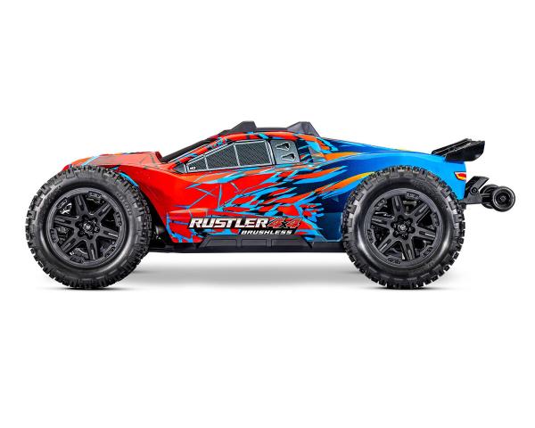 TRAXXAS RUSTLER 1/10 4X4 STADIUM-TRUCK ROT RTR VX3 BRUSHLESS, HD