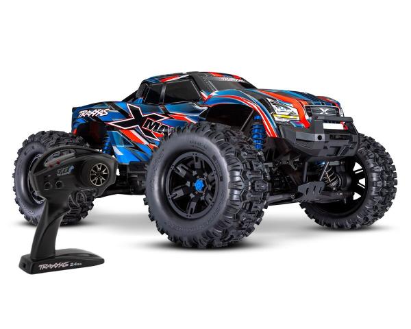 TRAXXAS X-Maxx 4x4 8S VXL blau 1/7 Monster-Truck RTR nP825 Brushless, inkl. Metallgetriebe-Servo, ohne Akku/Ladegerät