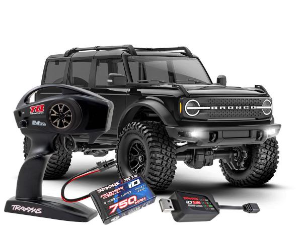 TRAXXAS TRX-4M FORD BRONCO 4X4 SCHWARZ 1/18 CRAWLER RTR BRUSHED, MIT AKKU UND USB LADEGERÄT