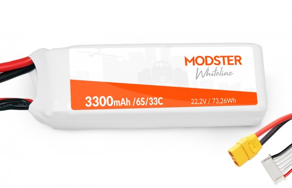 LIPO AKKU 6S 22,2V 3300 MAH 45C (XT90) MODSTER POWERPACK
