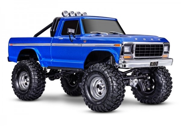 Lagernd im Shop.NEU TRAXXAS TRX-4 79 FORD F150 HIGH-TRAIL 1/10 CRAWLER RTR BLAU BRUSHED, OHNE AKKU U