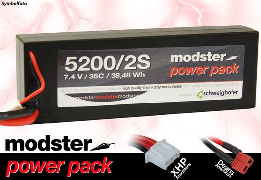 PowerPack 5200 mAh 2S 35C (Deans) LiPo Akku Car Hardcase