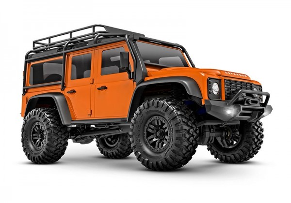 NEU TRAXXAS TRX-4M LR DEFENDER 4X4 ORANGE 1/18 CRAWLER RTR BRUSHED, MIT AKKU UND USB LADEGERÄT