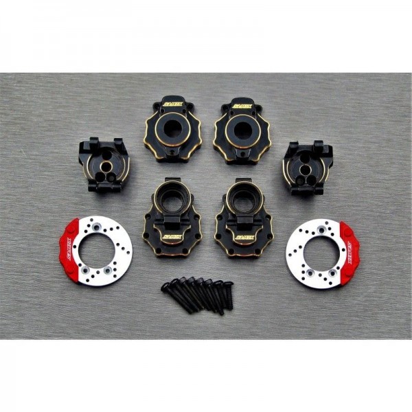 SAMIX TRX4 REAR HUB CARRIER &REAR HOUSING &KNUCKLE COVER TRX4 &SCALE BRAKE ROTOR &CALIPER SET 4 TYPE