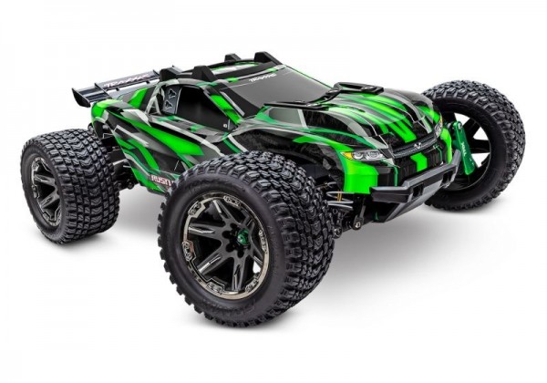 NEU TRAXXAS RUSTLER 4X4 ULTIMATE GRÜN 1/10 STADIUM TRUCK RTR BRUSHLESS, OHNE AKKU/LADEGERÄT, CLIPLES