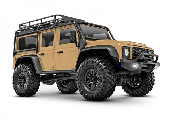 NEU TRAXXAS TRX-4M LR DEFENDER 4X4 TAN 1/18 CRAWLER RTR BRUSHED, MIT AKKU UND USB LADEGERÄT