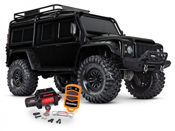 NEU TRAXXAS TRX-4 LR DEFENDER 4X4 SCHWARZ RTR O. AKKU/LADER 1/10 4WD SCALE-CRAWLER BRUSHED MIT SEILW