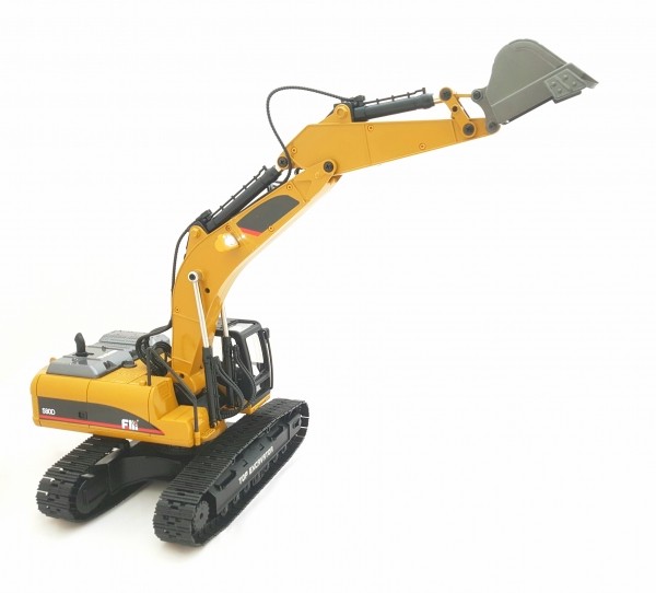 FM1580| Premium V3 - Die Cast Vollmetall-Bagger neue Version mit Rauch und Sound 1:14 mit 23 Kanal S