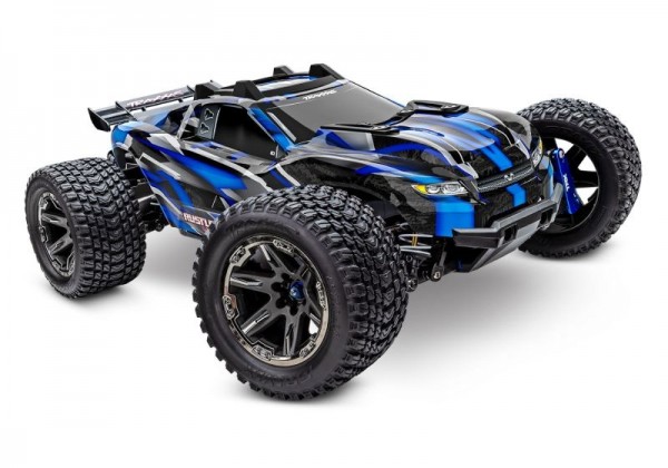 Lagernd!!! NEU TRAXXAS RUSTLER 4X4 ULTIMATE BLAU 1/10 STADIUM TRUCK RTR BRUSHLESS, OHNE AKKU/LADEGER