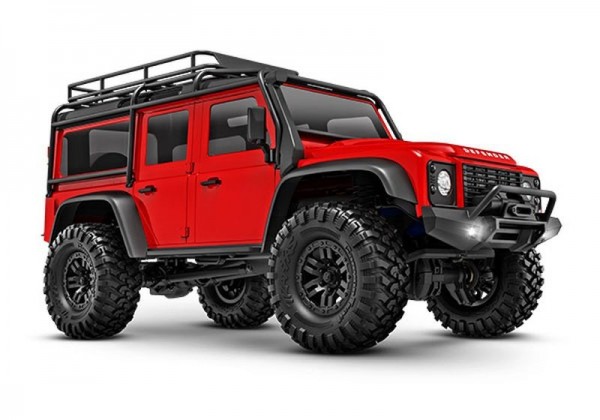 TRAXXAS TRX-4M LR DEFENDER 4X4 ROT 1/18 CRAWLER RTR BRUSHED, MIT AKKU UND 12V LADEGERÄT