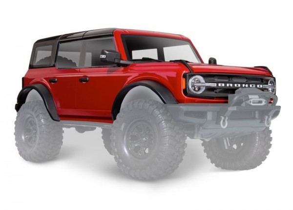 KARO 2021 FORD BRONCO ROT LACKIERT + ANBAU-TEILE **TRAXXAS (BENÖTIGT NOCH #8080X FENDERS)