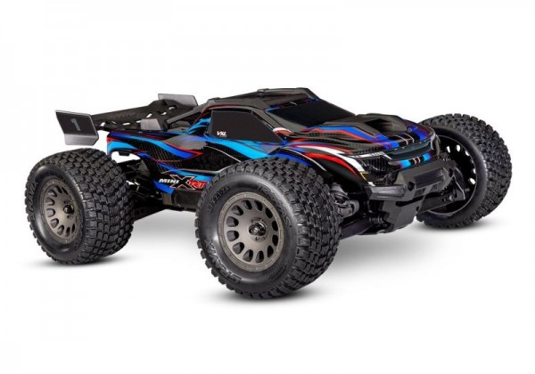 NEU TRAXXAS MINI-XRT 3S-Power 4x4 blau 1/16 Monster-Truck RTR Brushless, HD-Teile, mit 2S Lipo/Lader